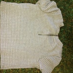 grey crop zipper top